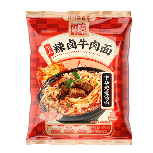 中华汤面-辣卤牛肉面(袋)