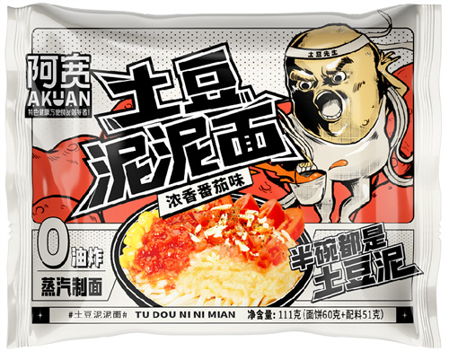 阿宽土豆泥泥面浓香番茄味袋装